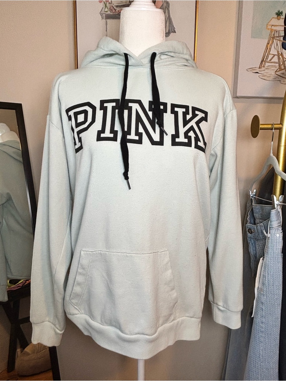 PINK Victoria's SecretHooded Sweatshirt in Light Mint